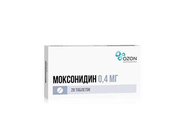 моксонидин 0,4мг. №28 таб. п/п/о /озон/