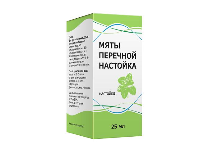 мяты перечной настойка 25мл. и/у /тульская фф/ 2597