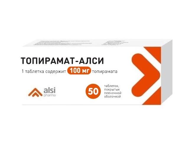 топирамат-алси 100мг №50 таб. п/о плен.