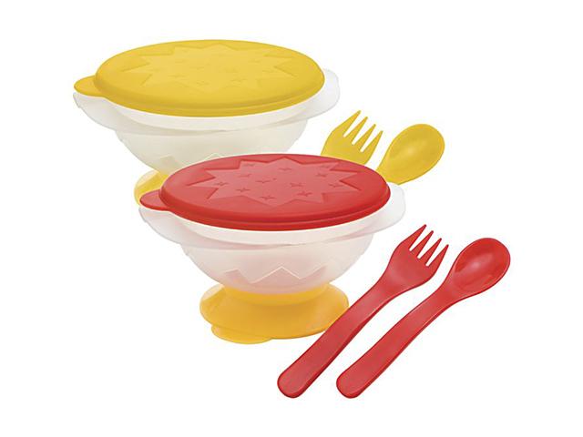 курносики тарелочка на присоске вилка+ложка /арт.17319/