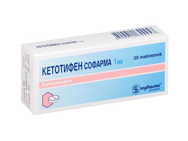 кетотифен софарма 1мг. №30 таб. 4457