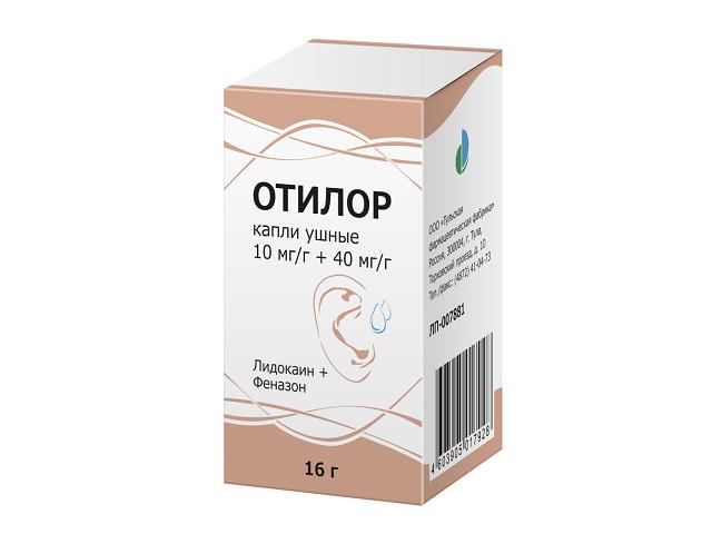 отилор кап. ушные 10мг/г+40мг/г фл. 16г №1 /тульская/