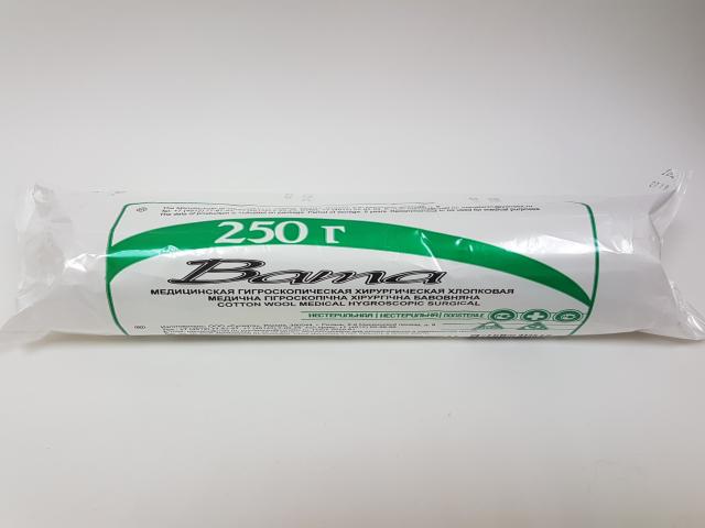 вата хирург. н/стер. гигроск. 250г.