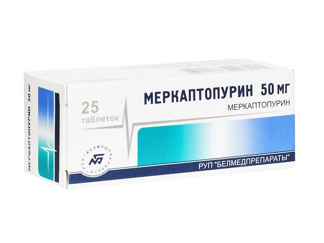 меркаптопурин 50мг. №25 таб. /белмедпрепараты/ 6215
