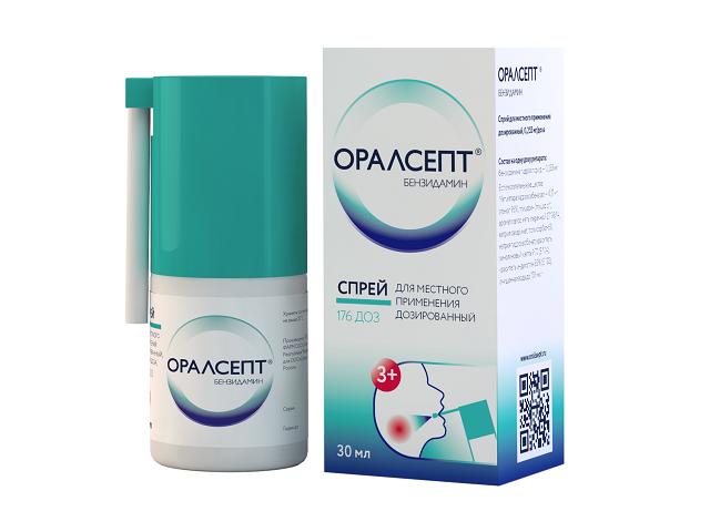 оралсепт 0,255мг./доза 30мл. орал.спрей 4355