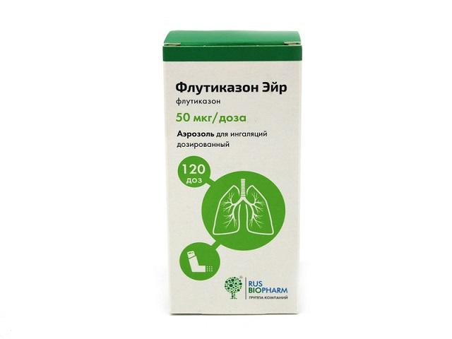 флутиказон эйр аэр. д/инг. дозир. 50 мкг/доза 120доз №1