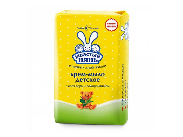 ушастый нянь крем-мыло алоэ+подорожник 90г.