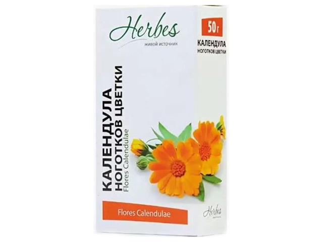 ноготки (календула) цветки пачка 50г. /хербес/