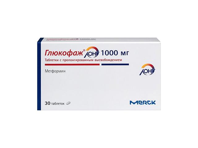 глюкофаж лонг 1000мг. №30 таб. пролонг.