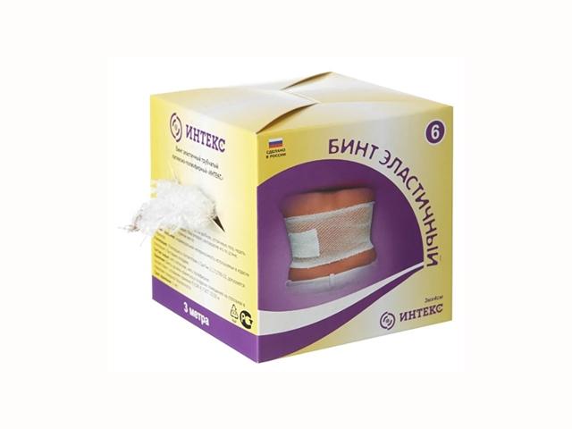 бинт эласт. трубчатый латексно-полиэф. интекс нестер. однораз 3м*4см р.6 в коробке №1