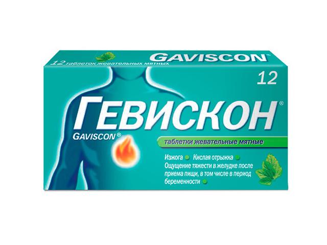 гевискон мята №12 жев.таб.