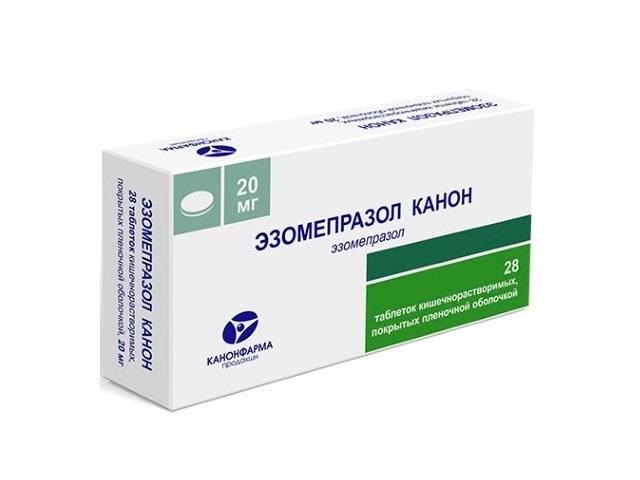 эзомепразол канон 20мг. №28 таб. п/о /канонфарма/ 5168