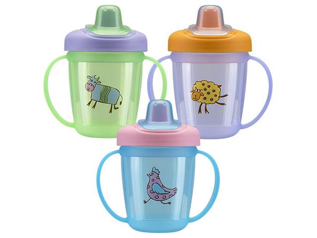 курносики поильник-непроливайка с ручками 250мл. 6+ /арт.17021/