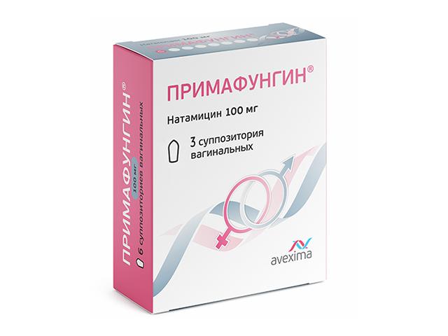 примафунгин 100мг. №3 супп. ваг. 3939