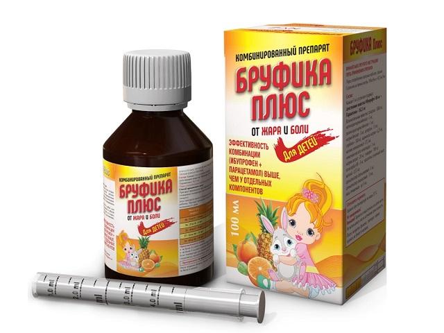 бруфика плюс 100мг.+162,5мг/5мл. 100мл. сусп. д/детей фл.