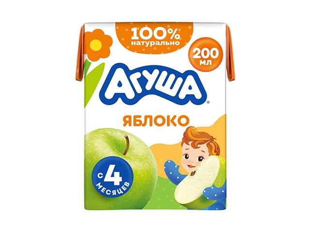 агуша сок 200мл. яблоко осветл. 4+мес.