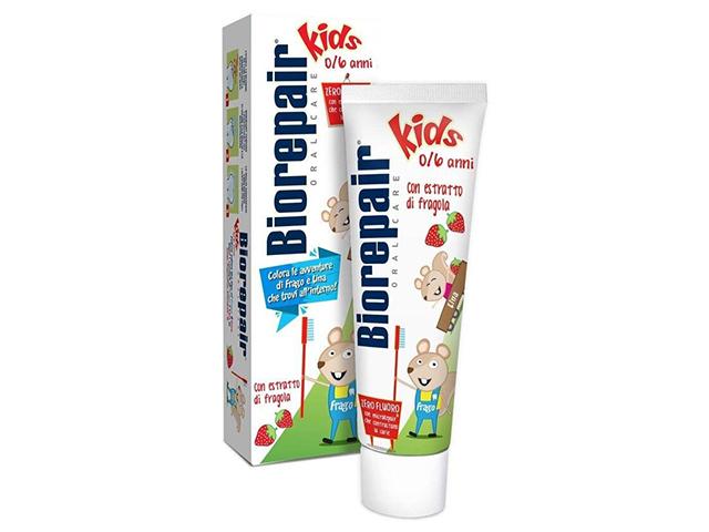 biorepair kids зубная паста детская 0-6 лет земляника 50мл