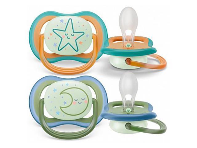 авент пустышка ultra air, ночная, звезда/месяц, (18+ мес) scf376/23 №2