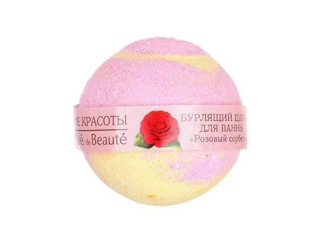 кафе красоты бурлящ. шар д/ванны роз. сорбет 100г./120г.