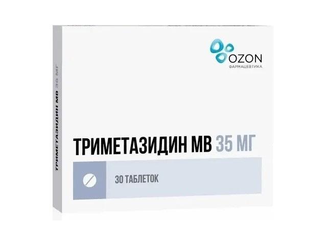 триметазидин мв 35мг. №30 таб. таб. пролонг. /озон/ 5428