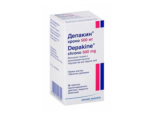 депакин хроно 500мг. №30 таб. п/о пролонг. 4230