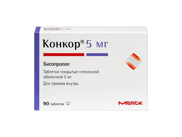 конкор 5мг. №90 таб. п/п/о 6380