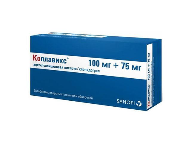 коплавикс 100мг.+75мг. №28 таб. п/о 1925