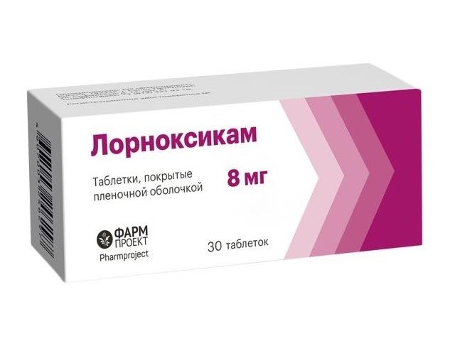 лорноксикам таб. п/п/о 8мг №30 /фармпроект/