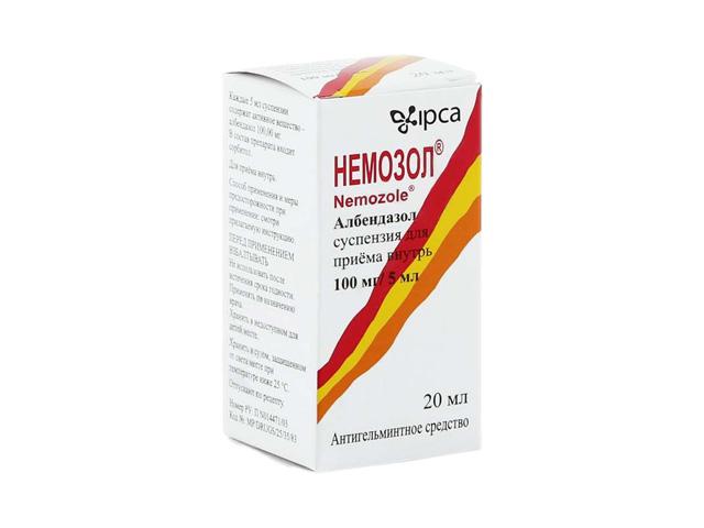 немозол 100мг/5мл. 20мл. сусп.