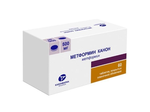 метформин-канон 500мг. №60 таб. п/о плен /канонфарма/