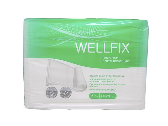 веллфикс пеленки медицинские впитывающие одноразовые 60х90см. №30 /wellfiх/