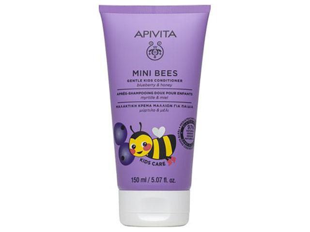 apivita детский нежный кондиционер д/волос с черникой и мёдом, тюбик 150 мл маленькие пчелки