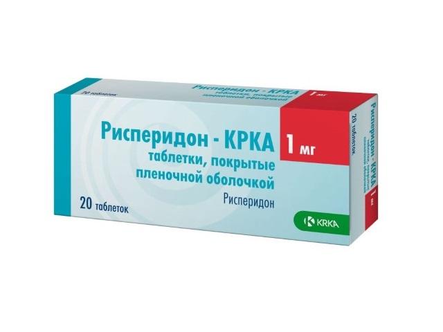 рисперидон-крка 1мг. №20 таб. п/п/о 5899