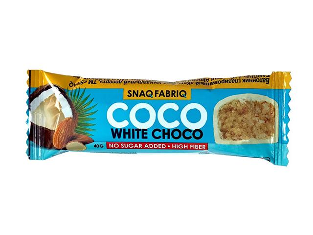 *snaq fabriq батончик глазированный "кокосово-миндальный десерт", 40 гр. 4610169561531