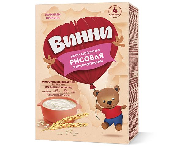 винни каша 200г. рисовая+пребиотики мол.