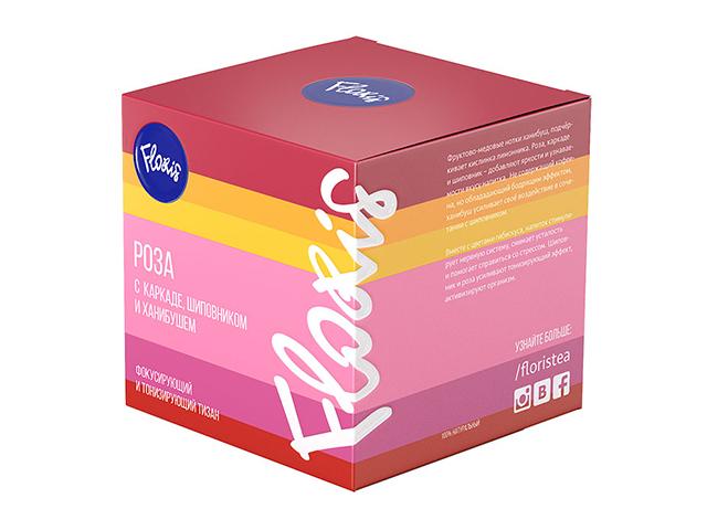 *floris чайный напиток  "роза с каркаде, шиповником и ханибушем" в ф/п 50г. гп06022