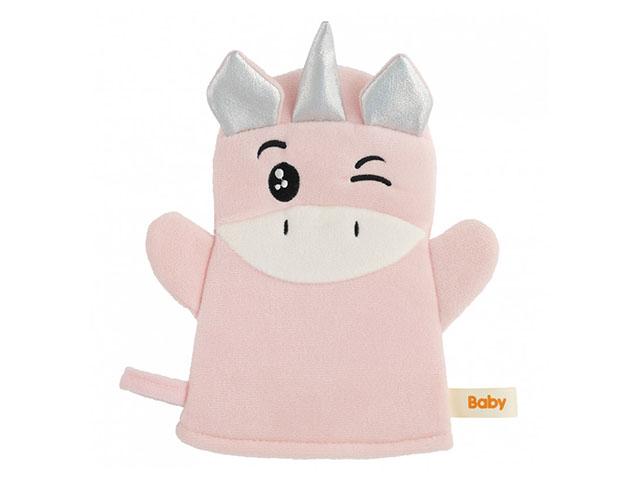 q.body break baby мочалка-варежка единорог 95507