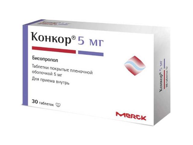 конкор 5мг. №30 таб. п/о 1137