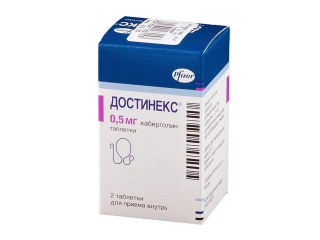 достинекс 0,5мг. №2 таб.