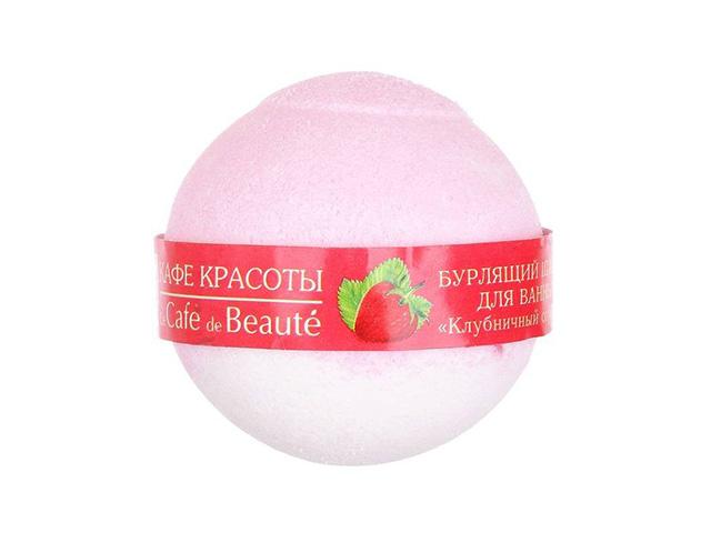 кафе красоты бурлящ. шар д/ванны клубничный сорбет 100г./120г.