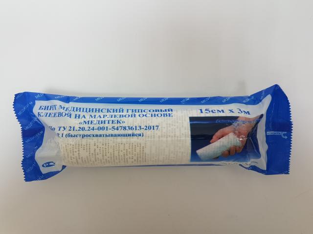 бгмко-мм бинт гипсовый 15х300 клеевой на марл.основе