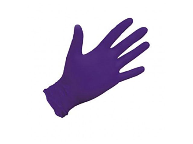 bi-safe перчатки смотр. н/стер. нитрил. текст. неопудр. р.s фиол.