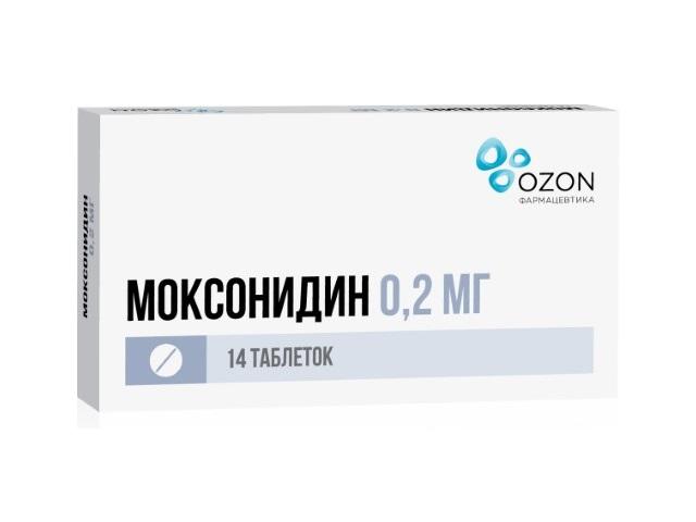 моксонидин 0,2мг. №14 таб.п/о /озон/