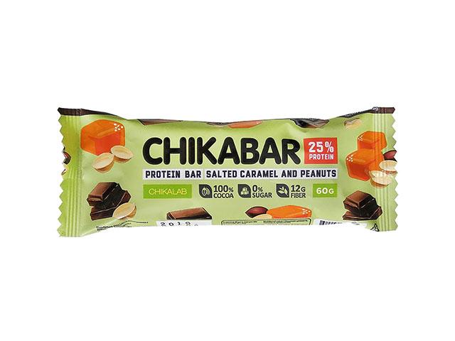 *chikalab батончик глазированный с начинкой "арахис" 60 гр.