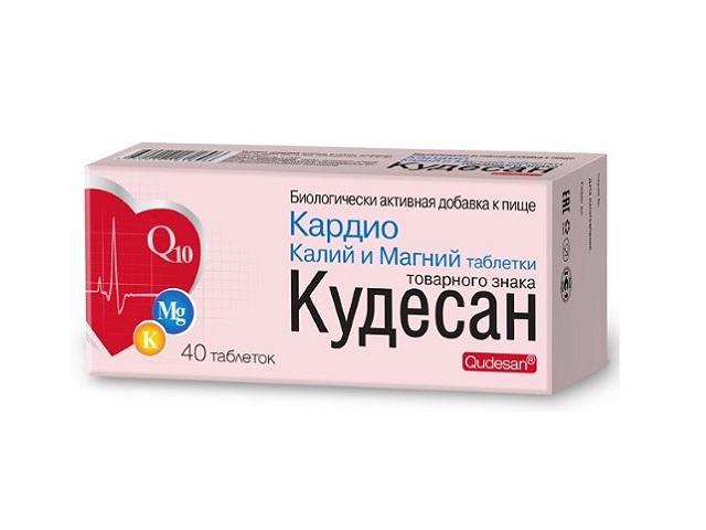 кудесан кардио калий и магний 835мг. №40 таб. п/о