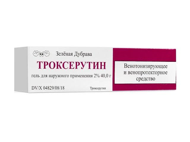 троксерутин 2% 40г. гель /зеленая дубрава/ 2217