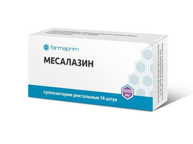 месалазин 1000мг.n14 супп рект