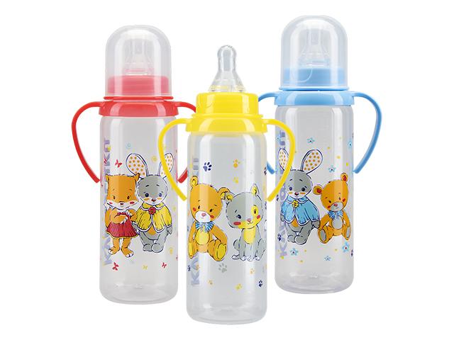 курносики бутылка 250мл. с ручками силик. соска /арт.11005/