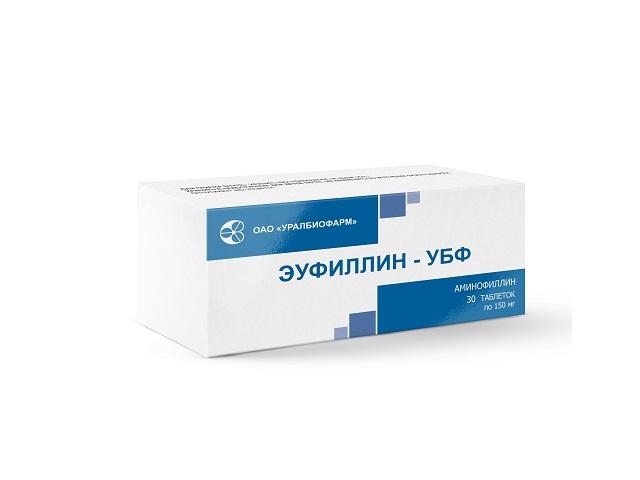 эуфиллин-убф 150мг  n30 табл/блистер