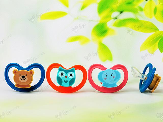бусинка пустышка силик. животные с прикусом с кольцом 6-12мес. /арт.425/